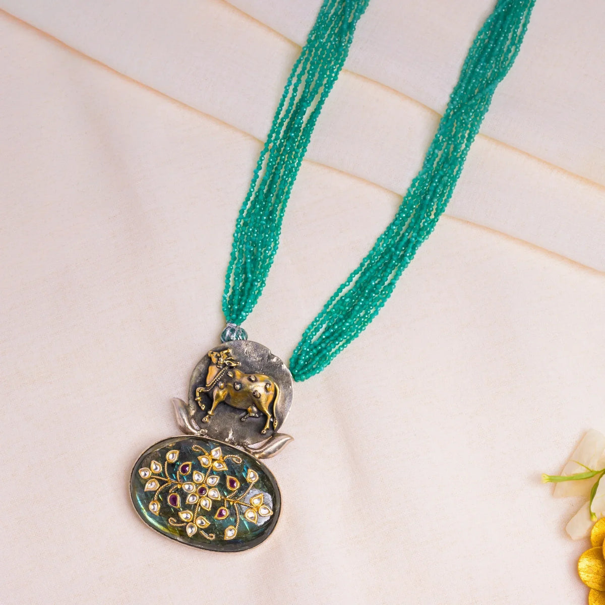 Jedasurabhi Greenbeads - Varenya Galleria
