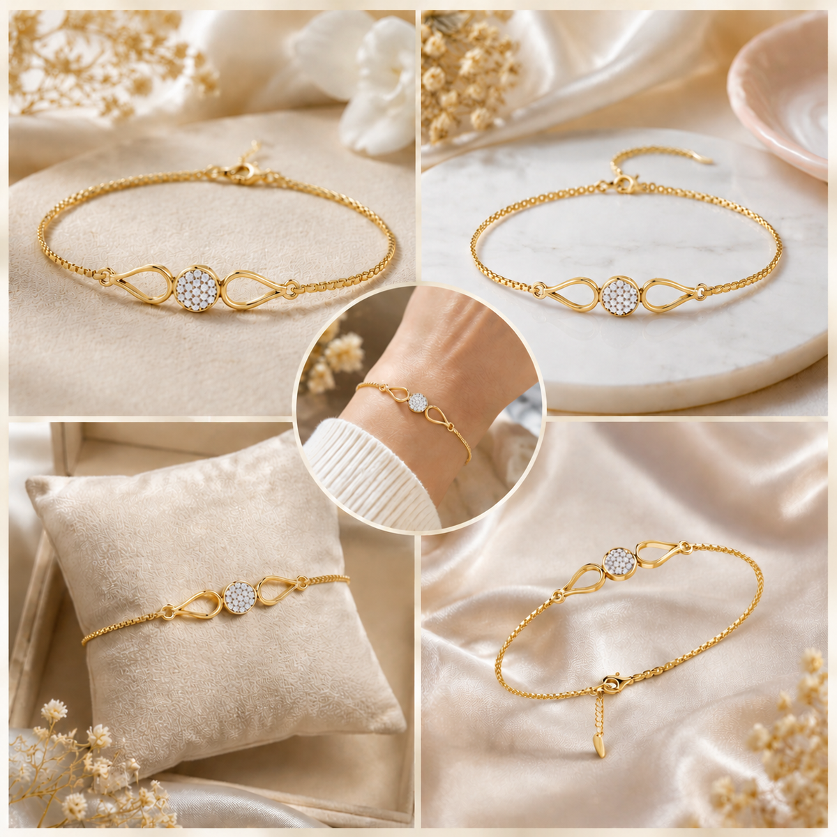 Dewdrop Radiance Gold Plated 925 Sterling Silver Bracelet
