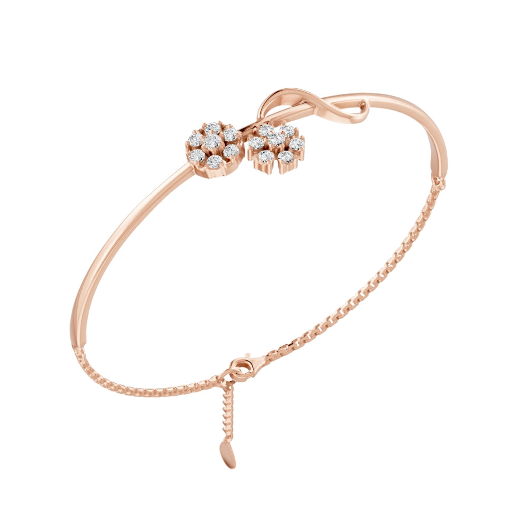 Blossom Duet Gold Plated 925 Sterling Silver Bracelet