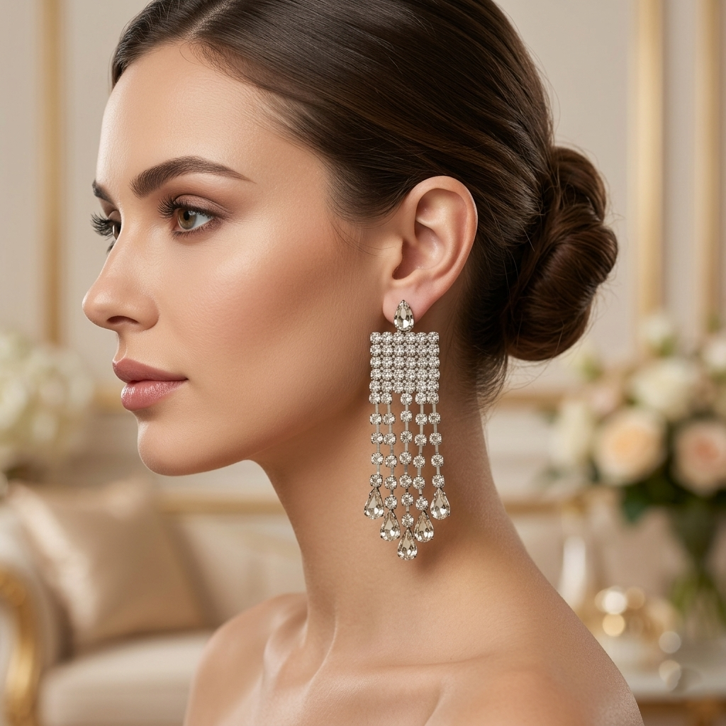 Crystal Chandelier Earrings for Women