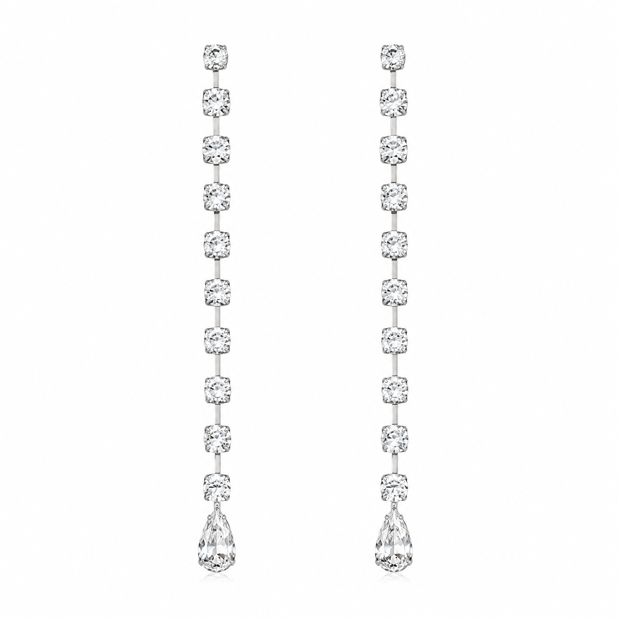 Crystal Teardrop Dangle Earrings for Women