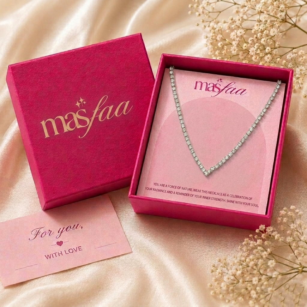 Silver Tone Tennis Necklace for Women