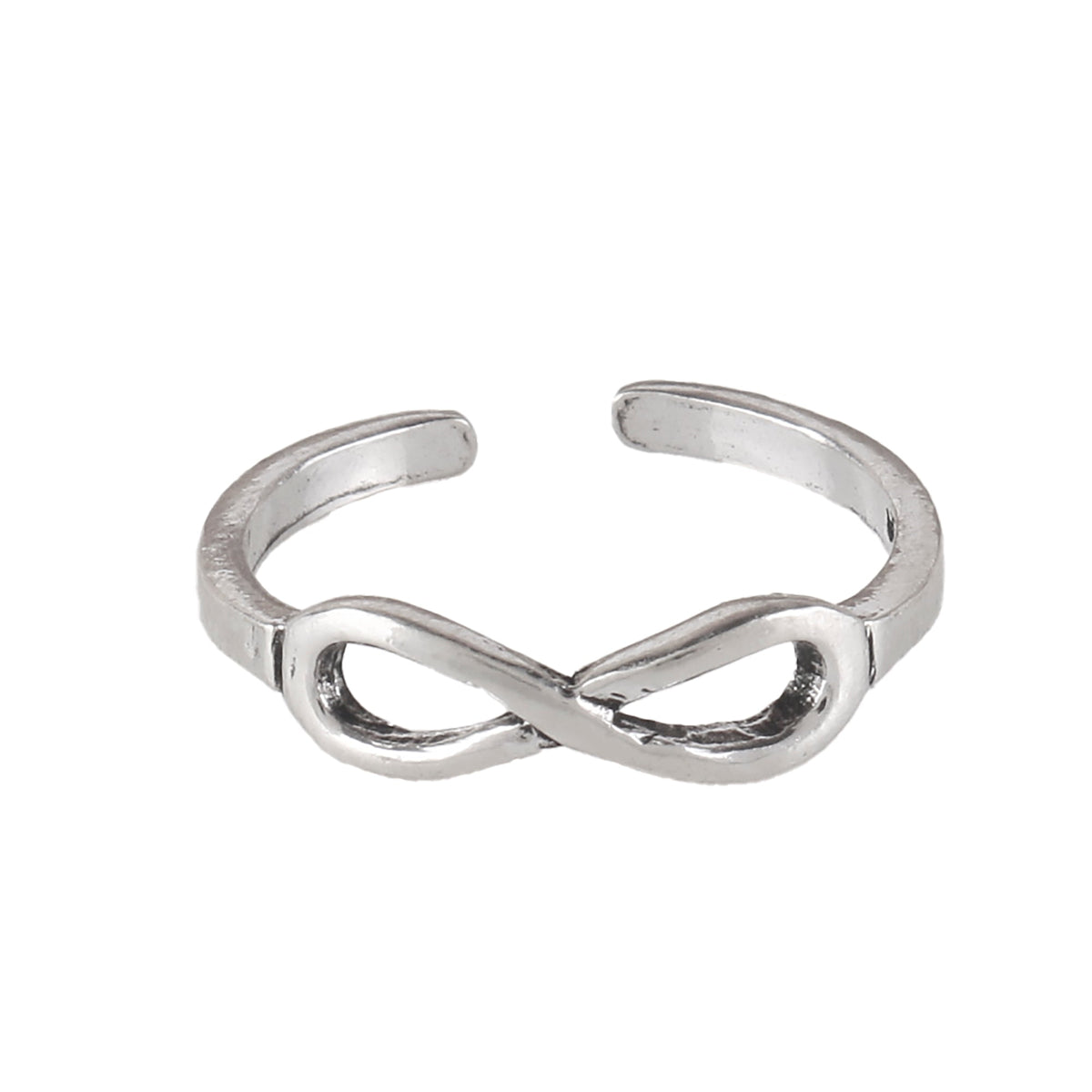 925 Silver infinity design Toe Rings Handmade in oxidised finish adjustable.
