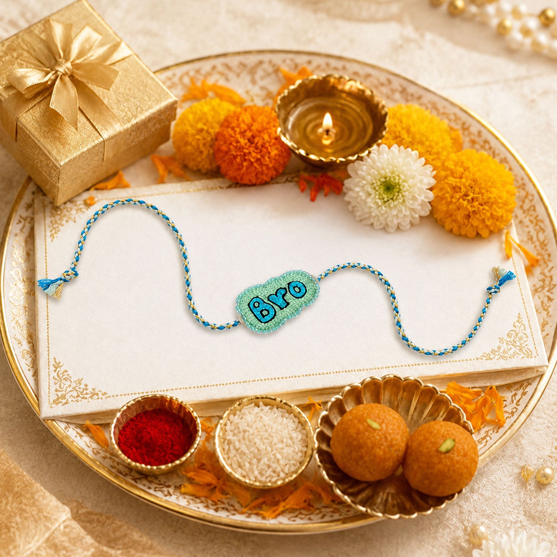 Stylish Bro rakhi for brother Raksha Bandhan celebration