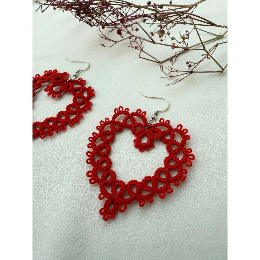 Flaming Heart Earrings