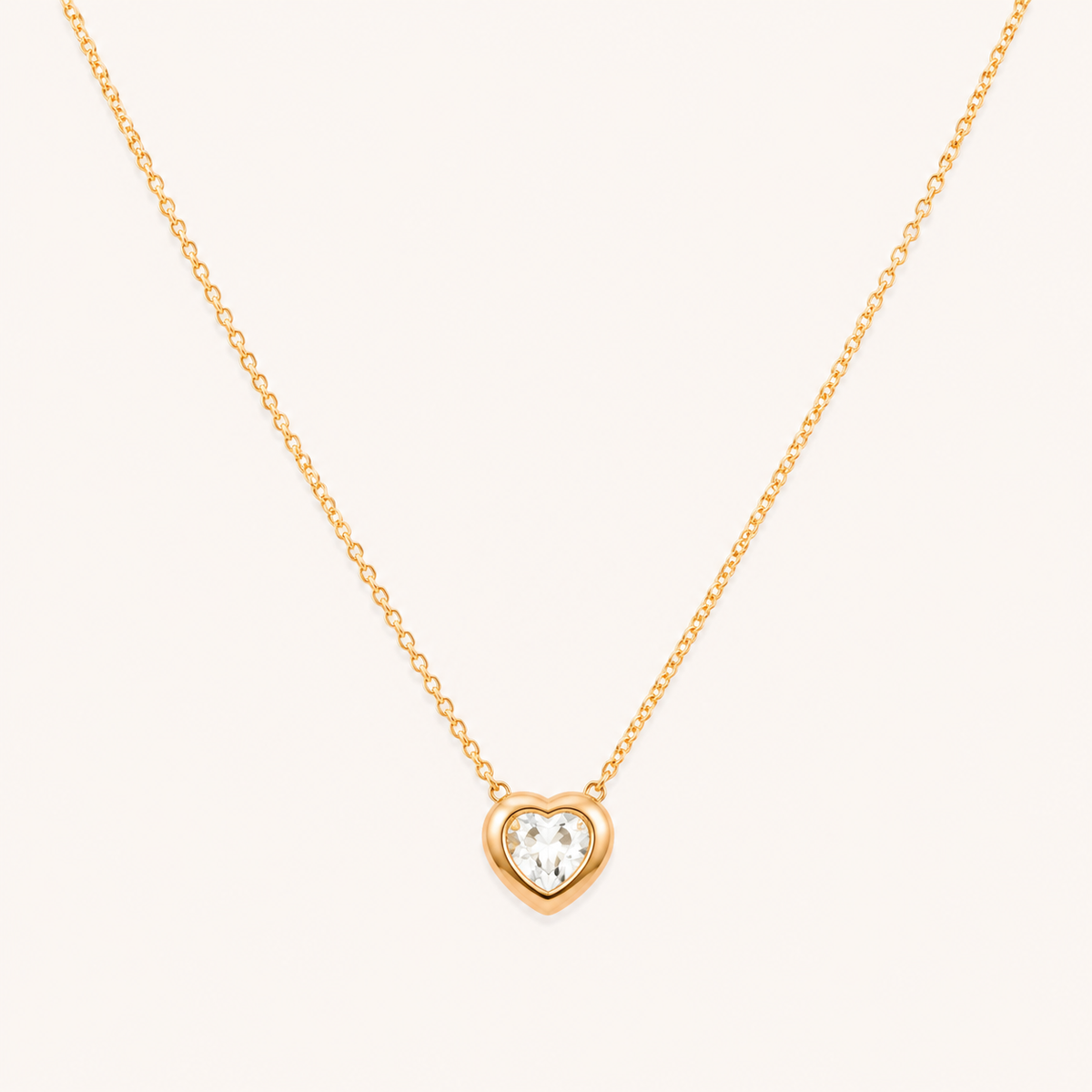 Rose Light Heart Necklace