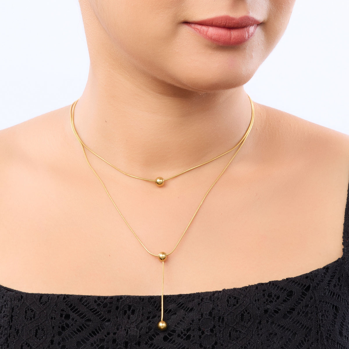 Urban Luxe Double-Layer Gold Necklace