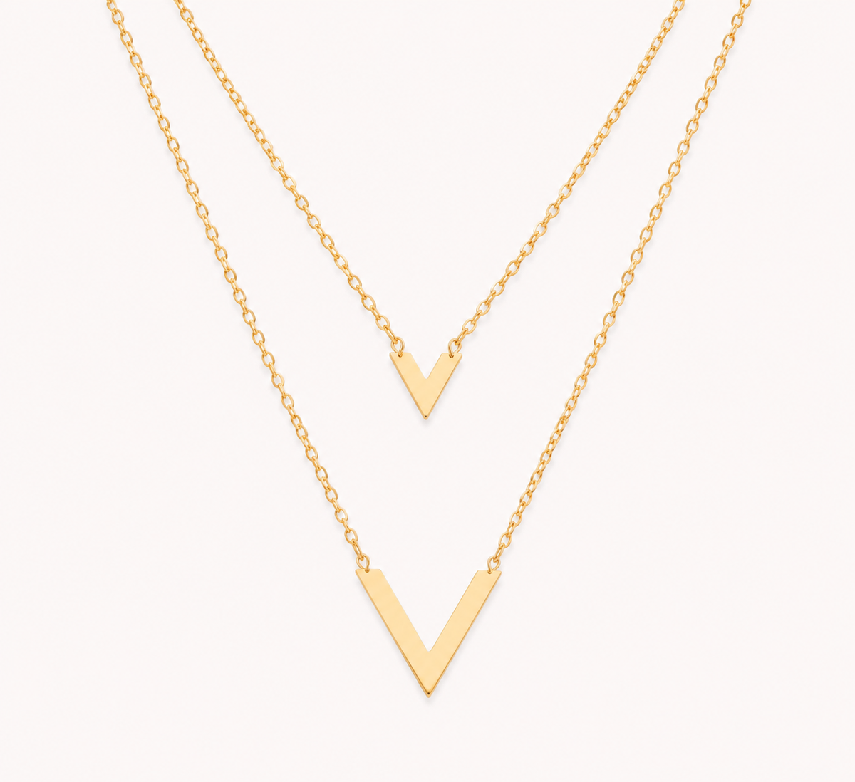 Golden Initial Charm Necklace