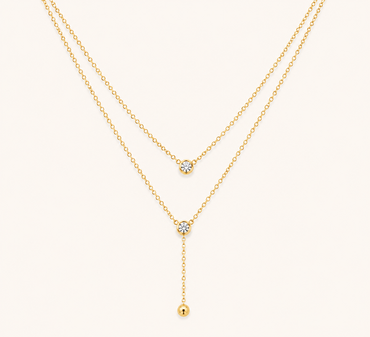 Golden Harmony Double Layer Necklace