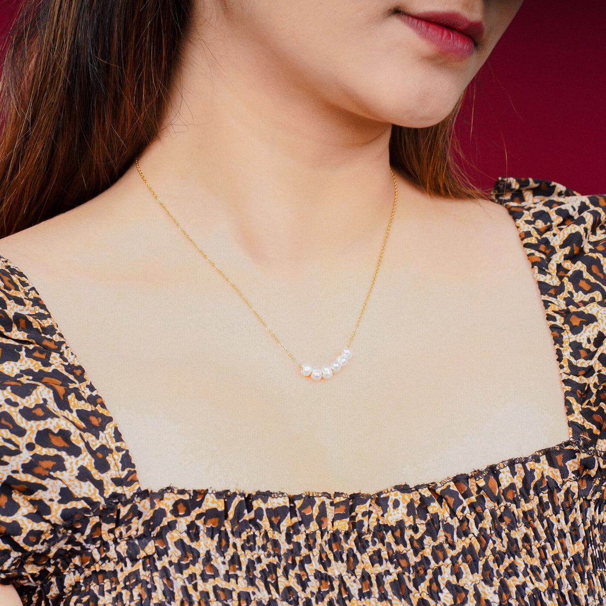 Mini Pearl Charm Necklace