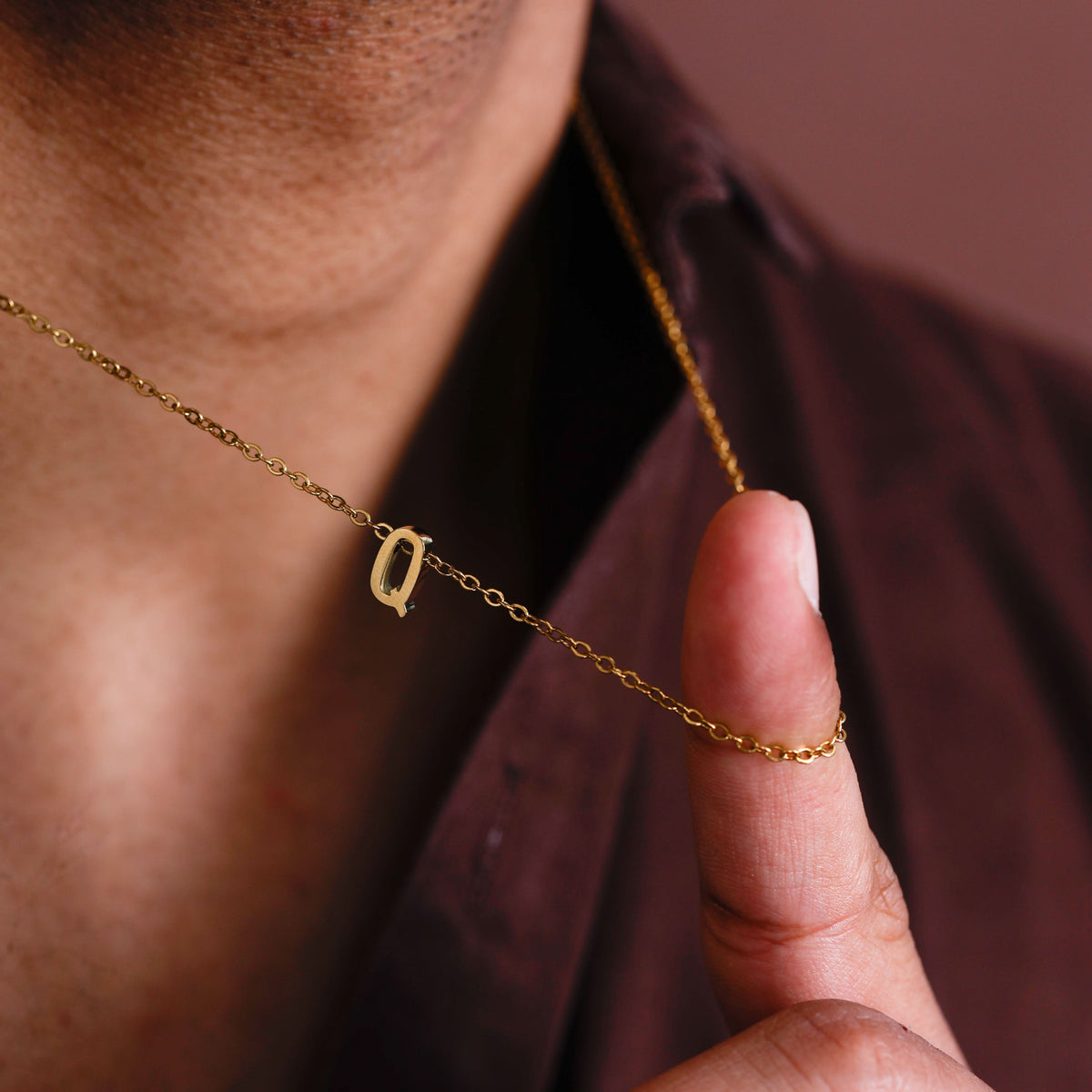 18K Gold Plated Initial Pendant Necklace for Women | Anti Tarnish