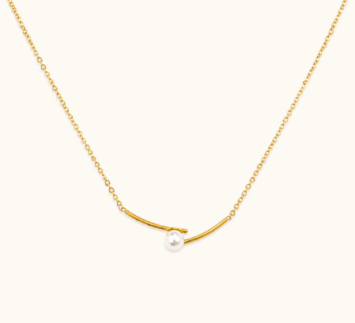 Pearl Eye Charm Statement Necklace