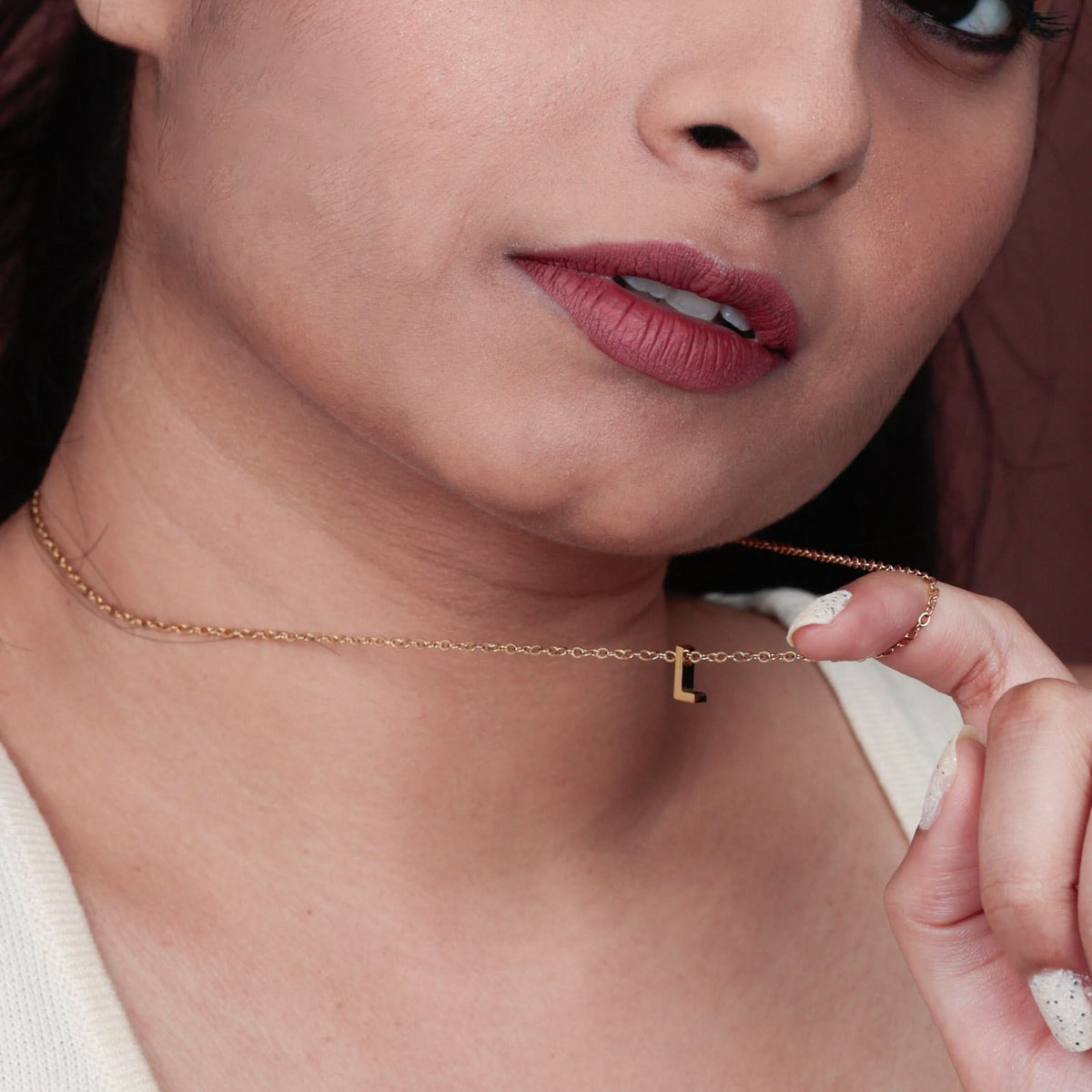 18K Gold Plated Initial Pendant Necklace for Women | Anti Tarnish