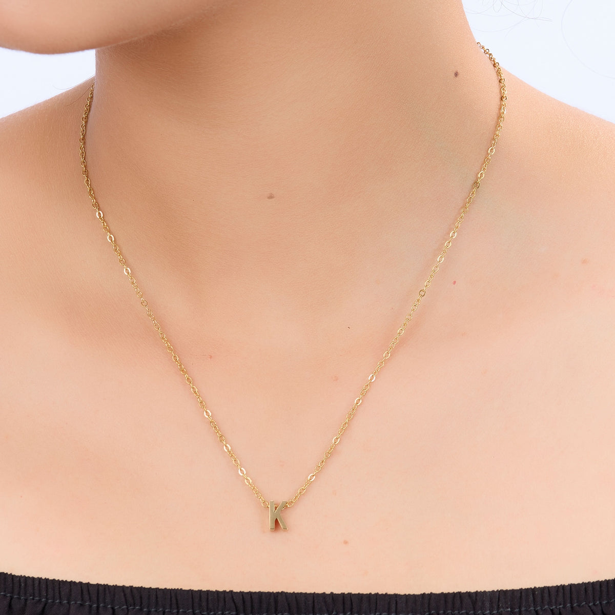 18K Gold Plated Initial Pendant Necklace for Women | Anti Tarnish