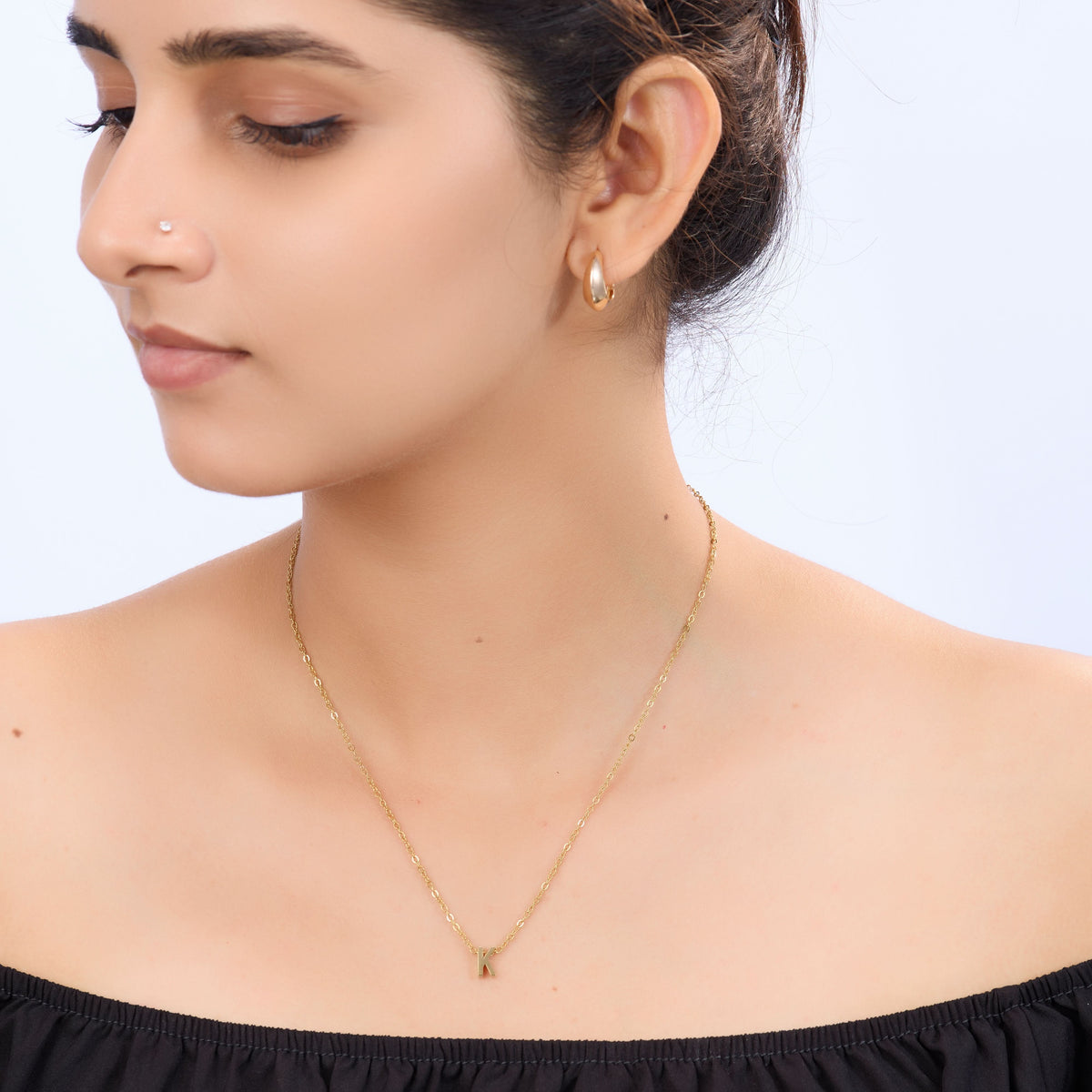 18K Gold Plated Initial Pendant Necklace for Women | Anti Tarnish