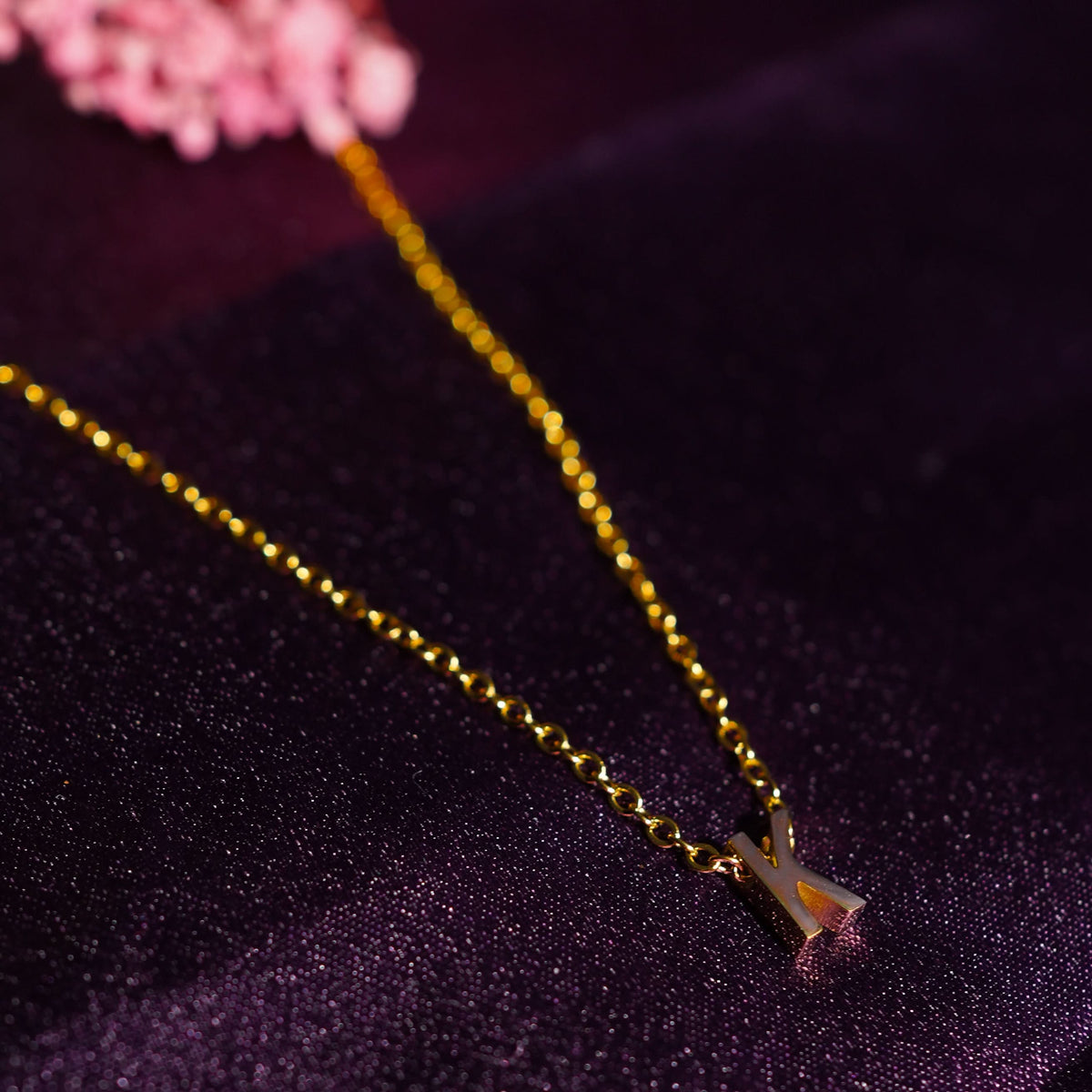 18K Gold Plated Initial Pendant Necklace for Women | Anti Tarnish