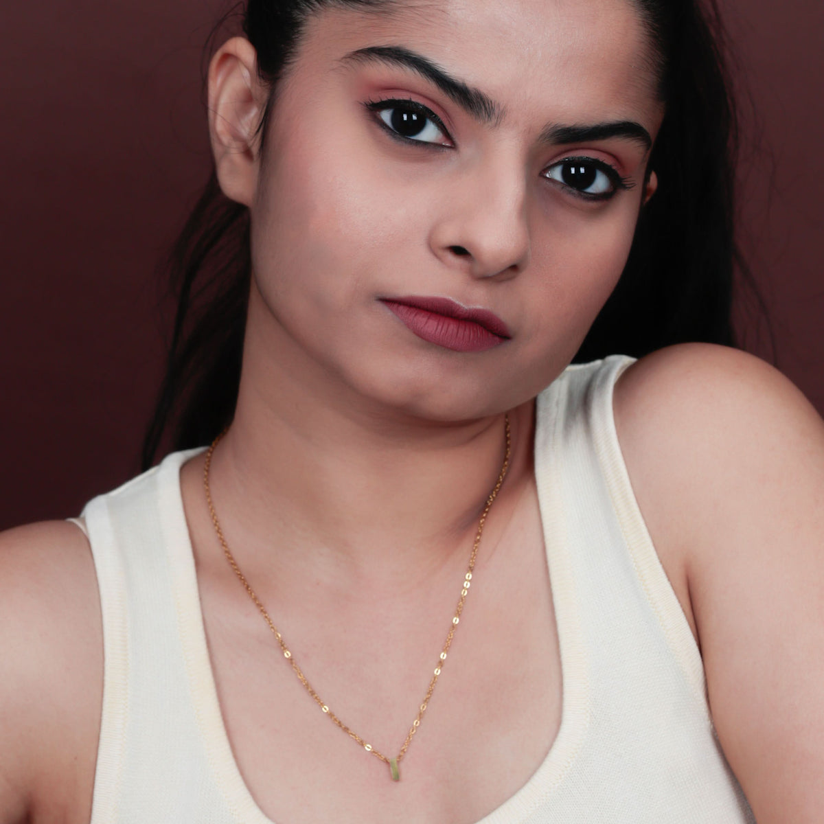 18K Gold Plated Initial Pendant Necklace for Women | Anti Tarnish