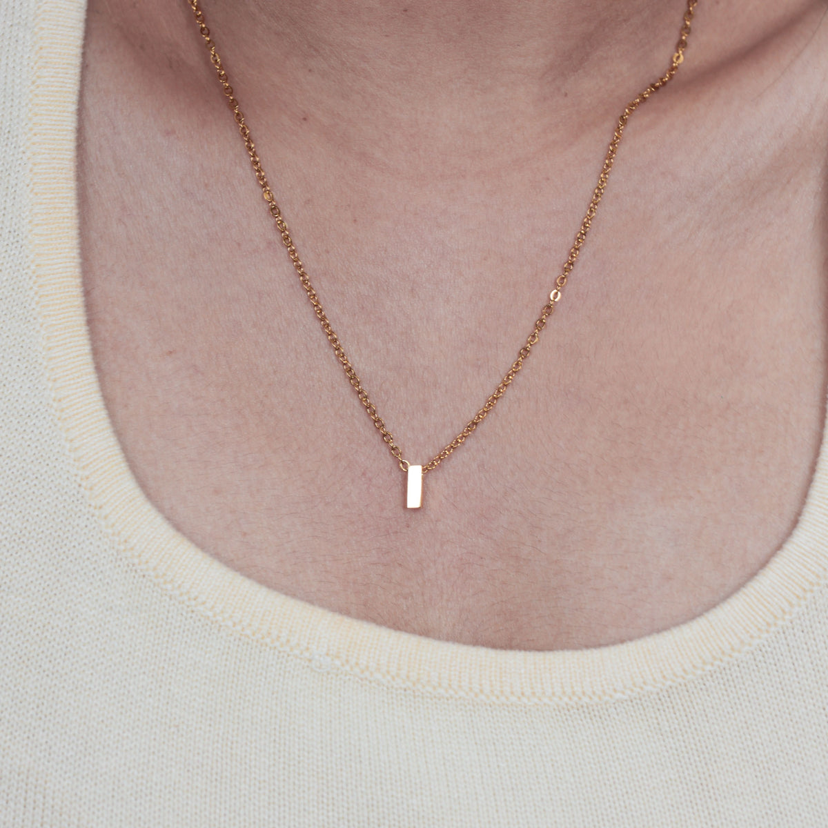 18K Gold Plated Initial Pendant Necklace for Women | Anti Tarnish