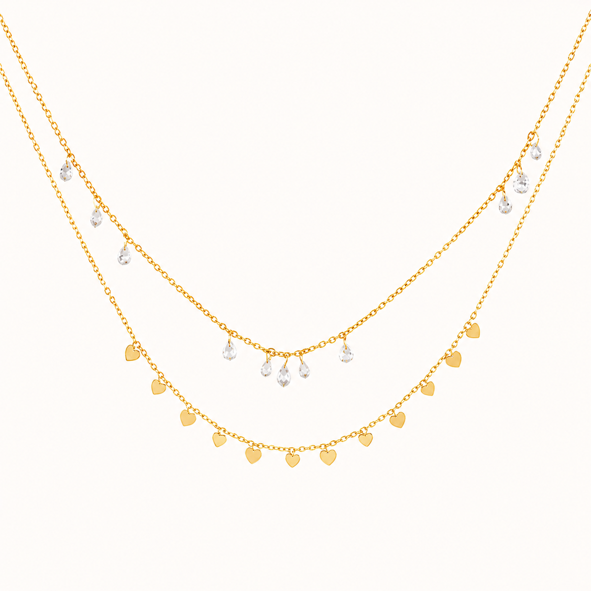 Heart Charm Gold Necklace