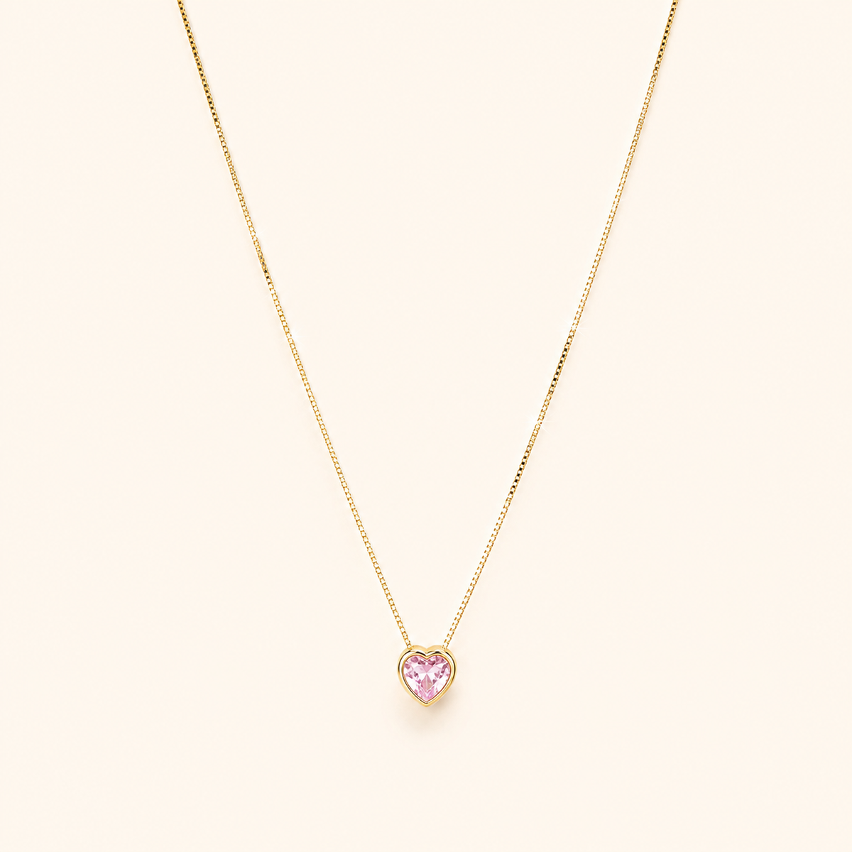 Powder Stone Heart Glow Necklace