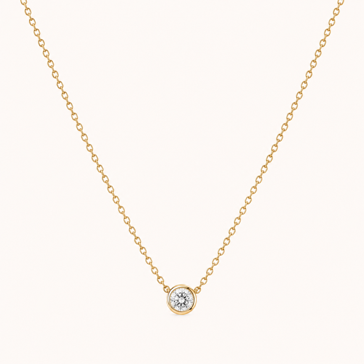 Minimal Diamond Link Choker Necklace