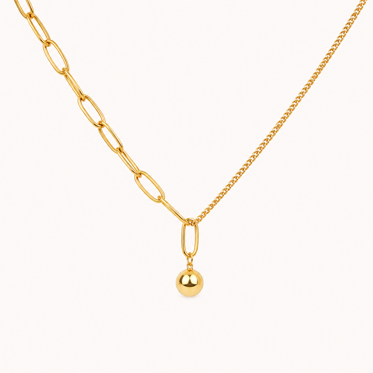 Golden Waterdrop Elegance Necklace