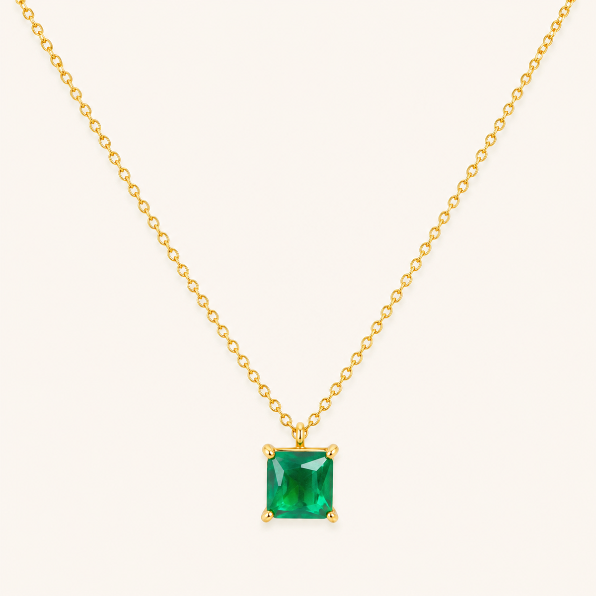 Emerald Glow Crystal Necklace