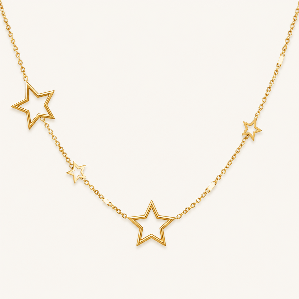 Golden Starfall Station Necklace