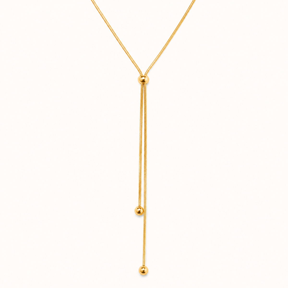 Minimal Pull Ball Gold Necklace