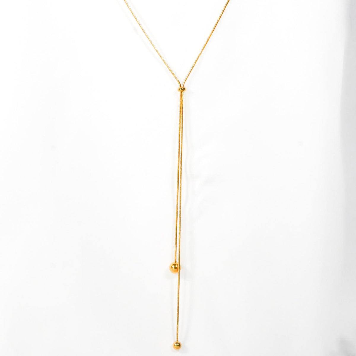 Minimal Pull Ball Gold Necklace