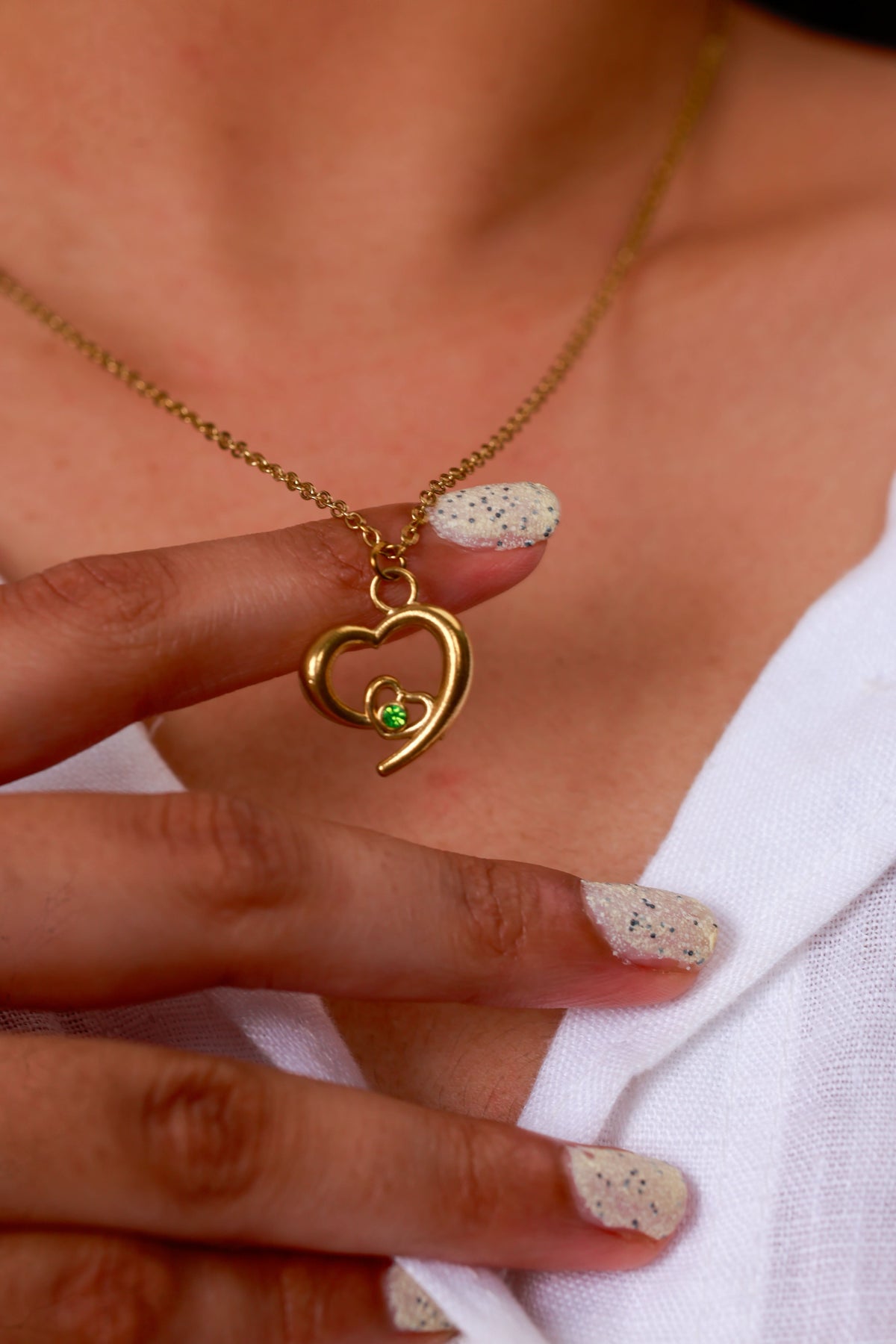 18K Gold Plated Diamond Love Necklace for Women | Anti Tarnish