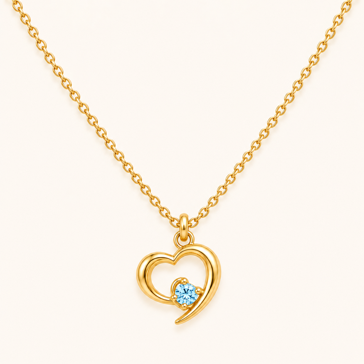 18K Gold Plated Diamond Love Necklace for Women | Anti Tarnish