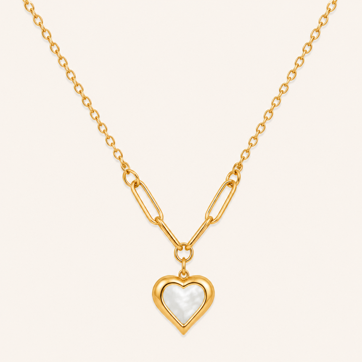 Golden Love Link Necklace