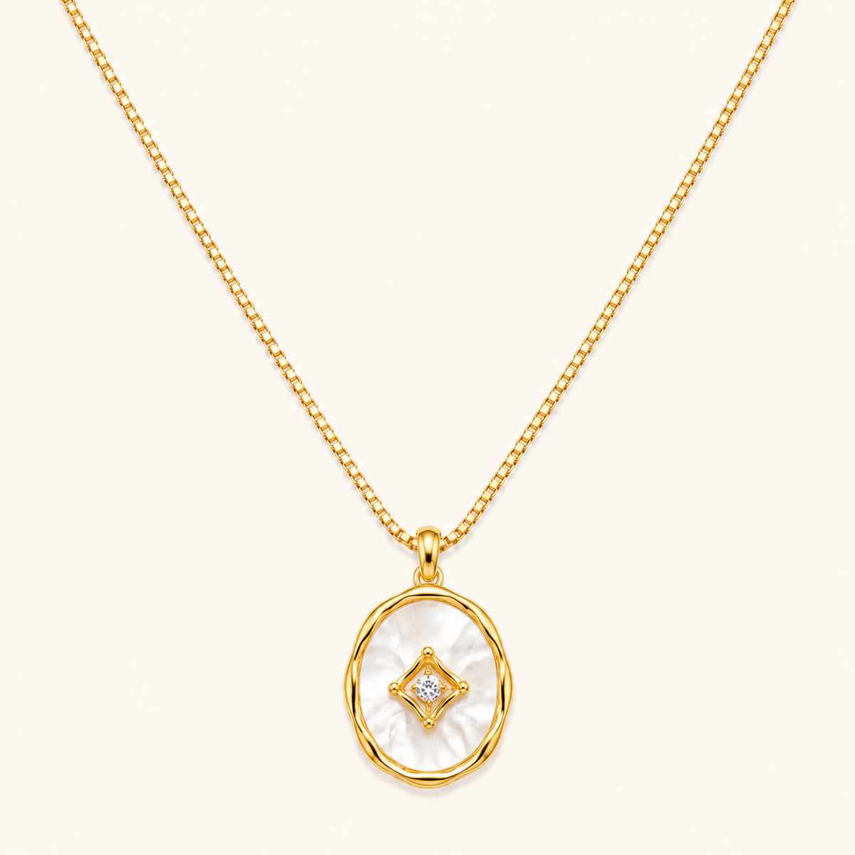 Luxe Mother Pearl Charm Necklace