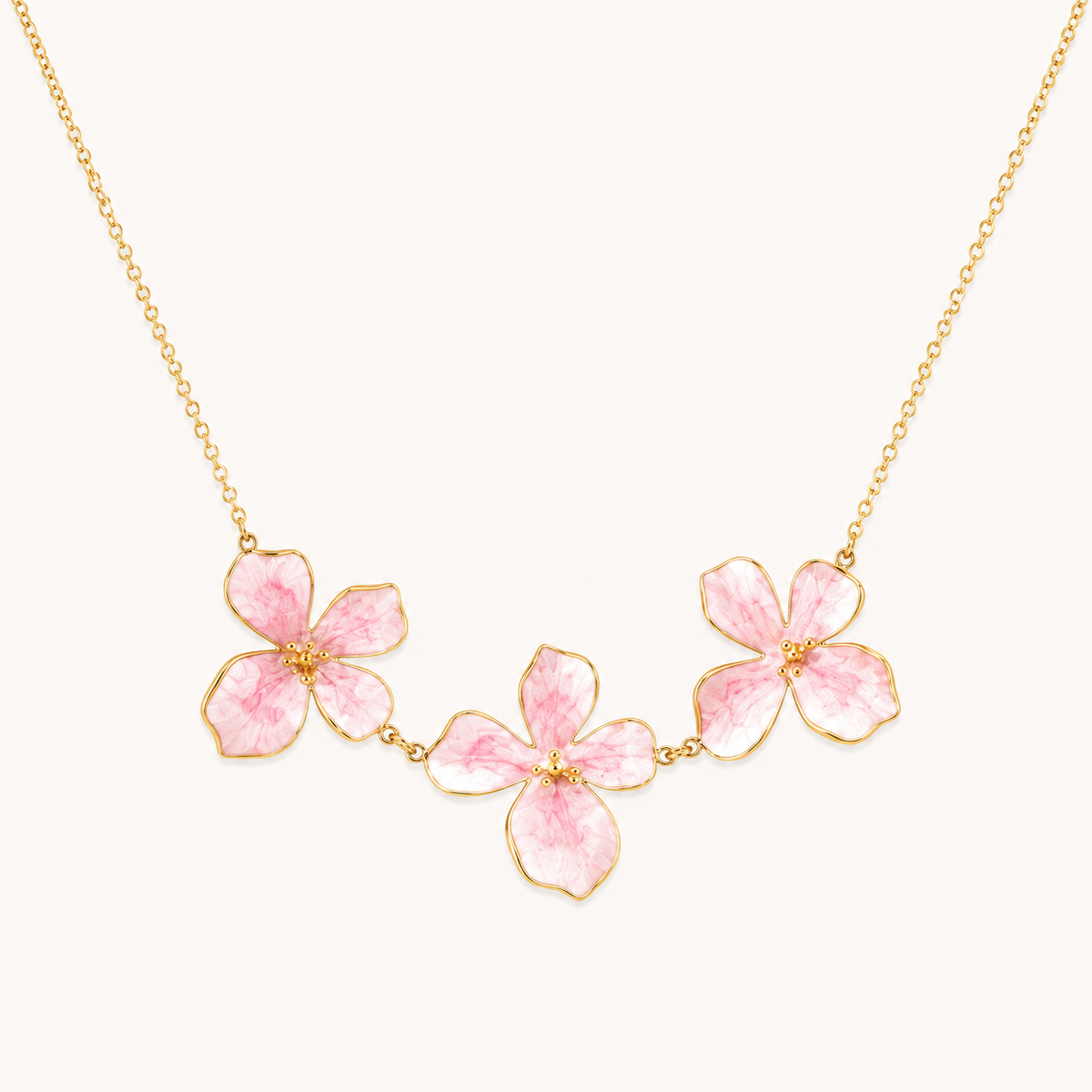 Pink Blossom Statement Necklace