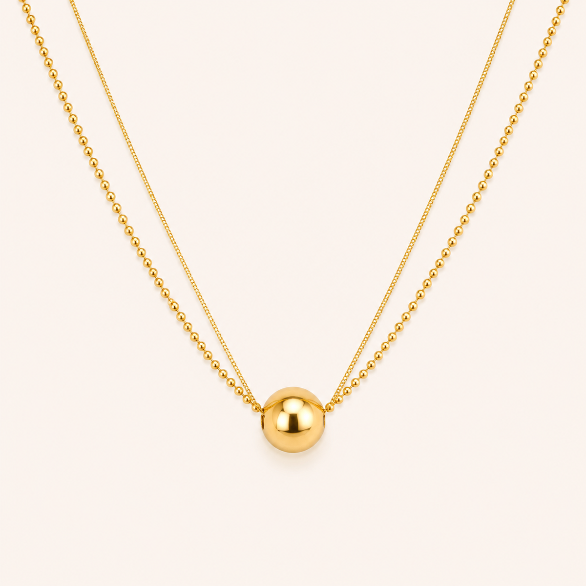 Golden Orbit Layered Necklace