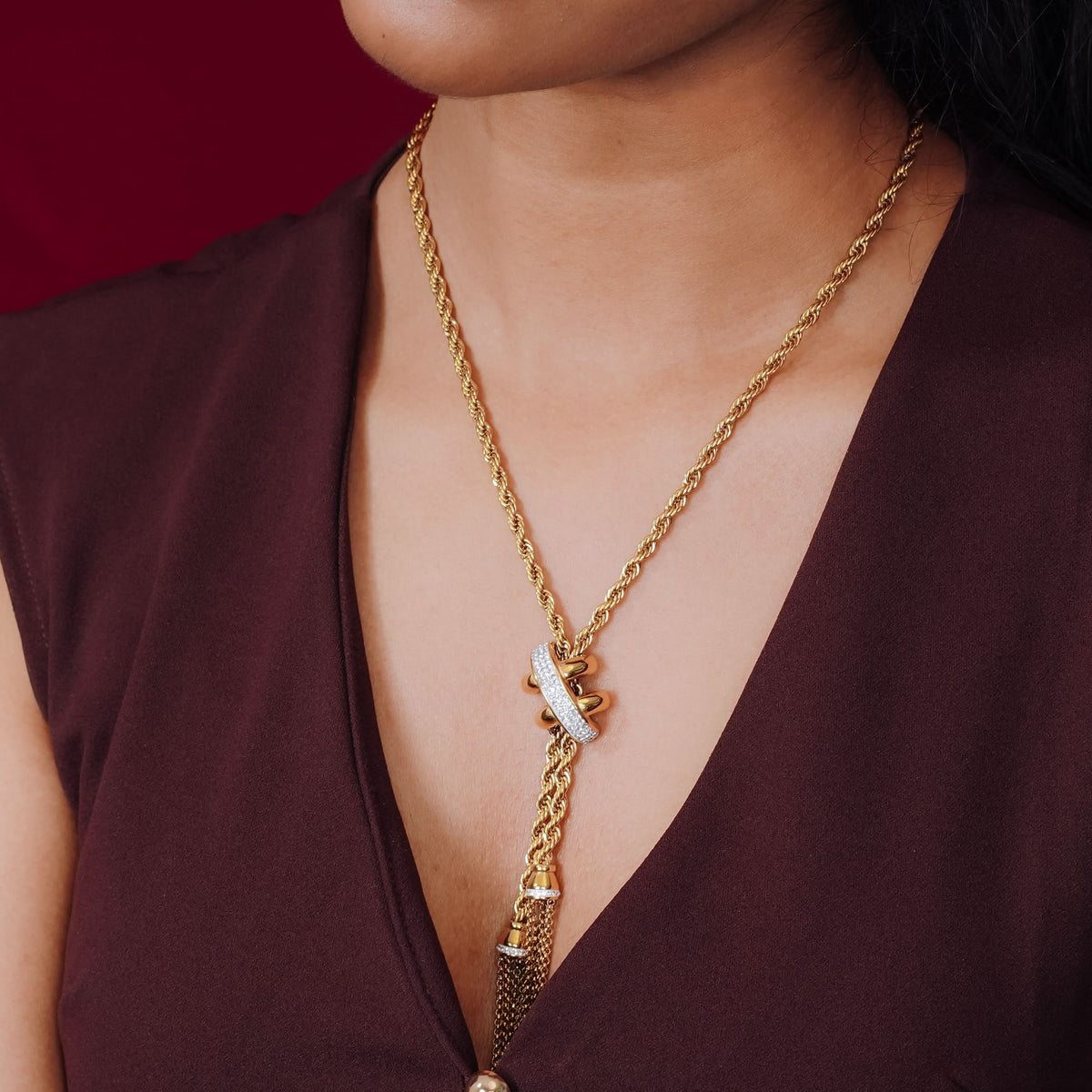 Elegant White Spark Crystal Necklace