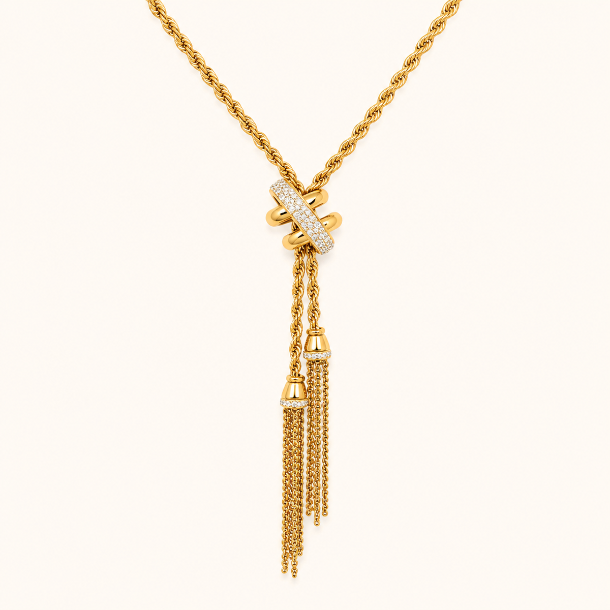 Elegant White Spark Crystal Necklace