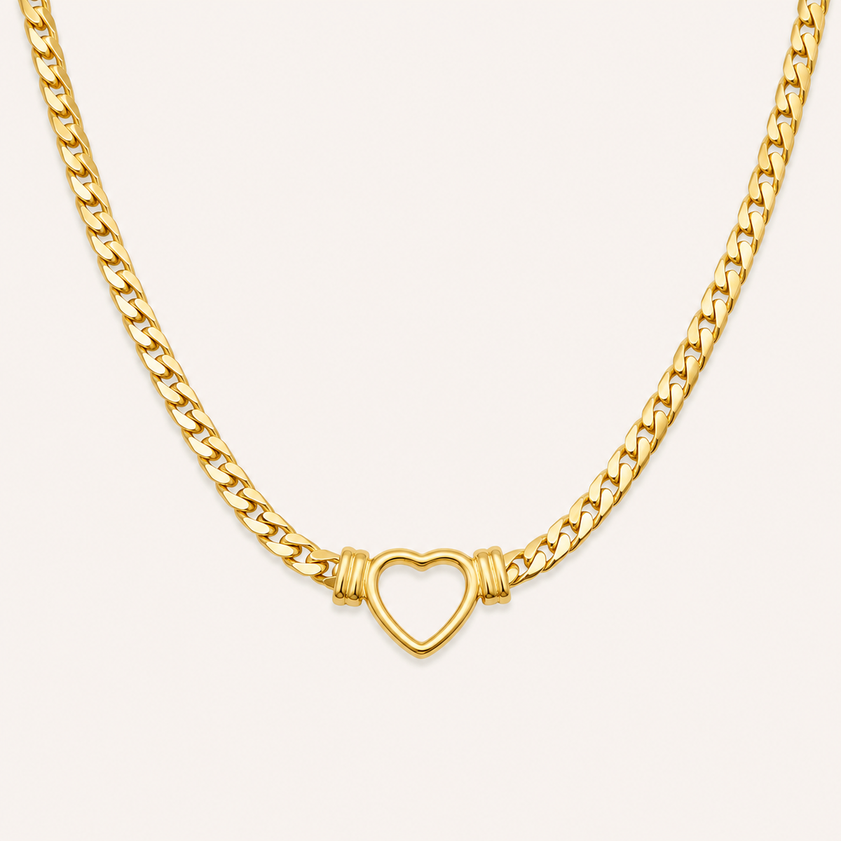 Retro Hollow Heart Necklace