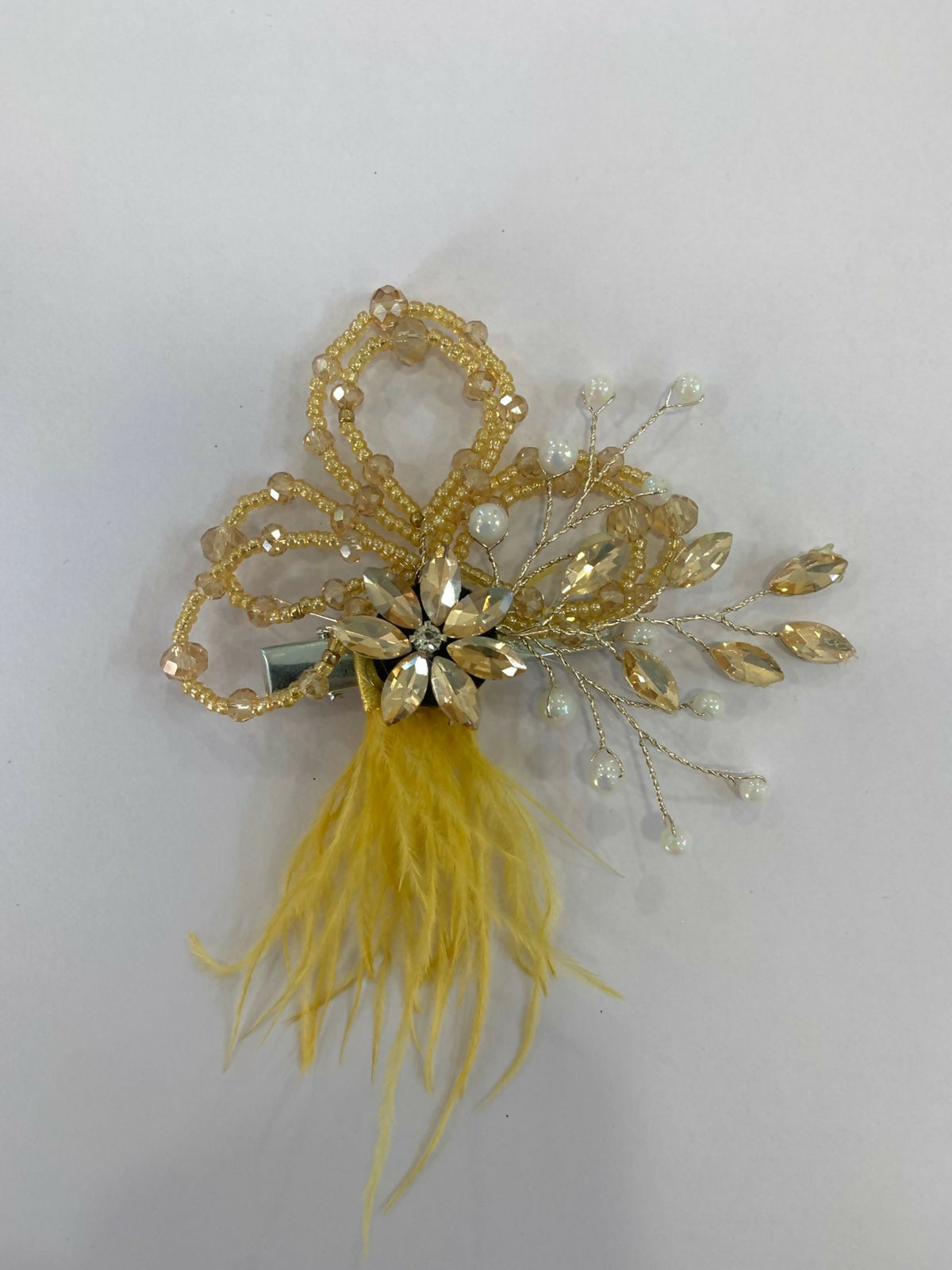 Aurelia Golden Feather Hair Clip BSJ117
