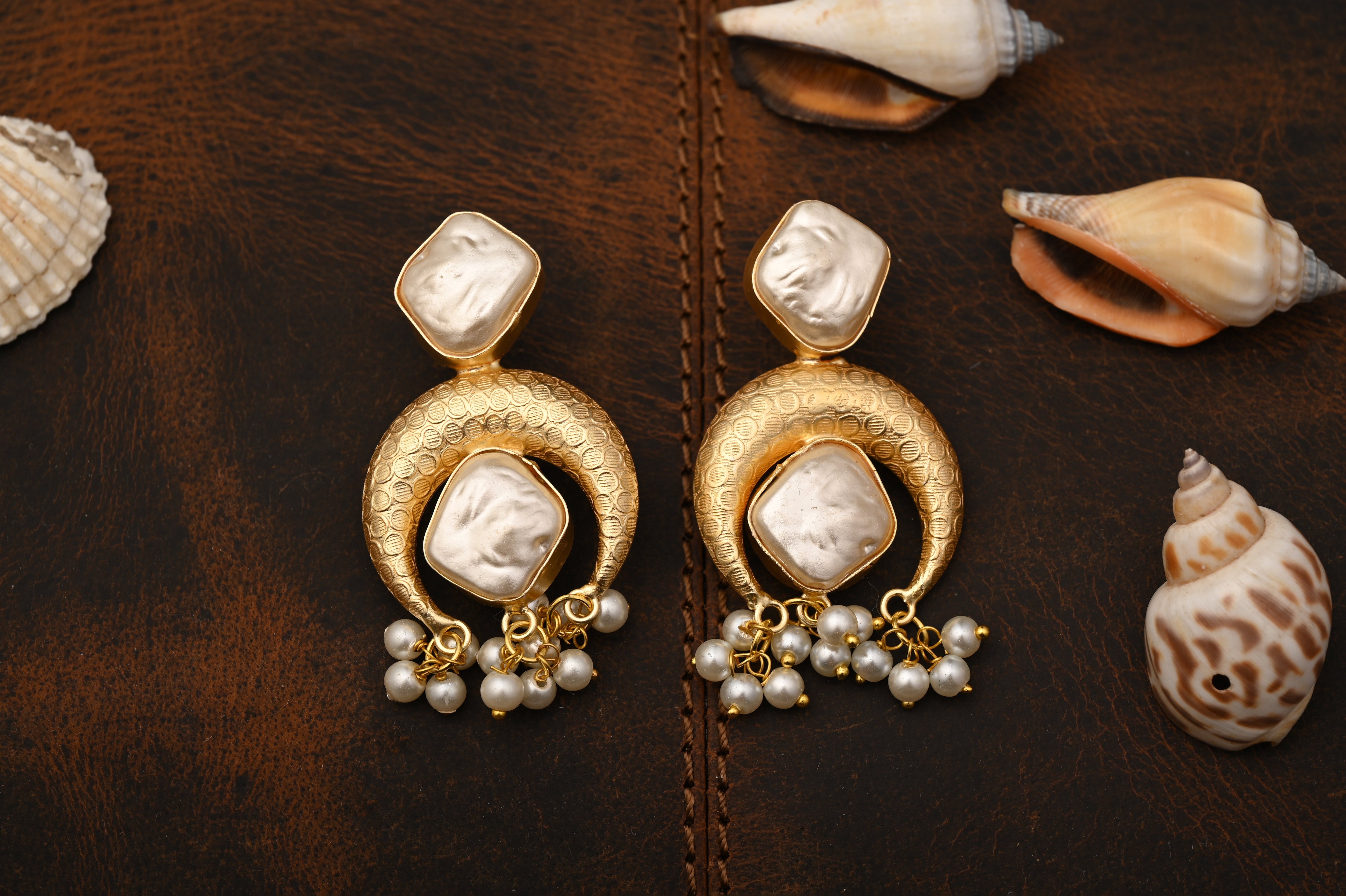 Ocean Crescent Dangler Earring