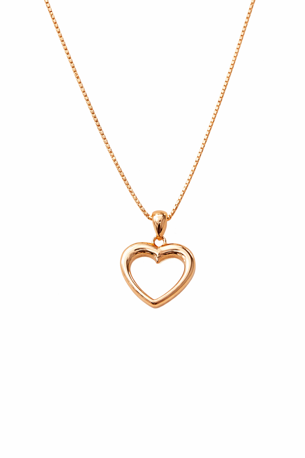 Gold Plated 925 Sterling Silver Heart Pendant Necklace