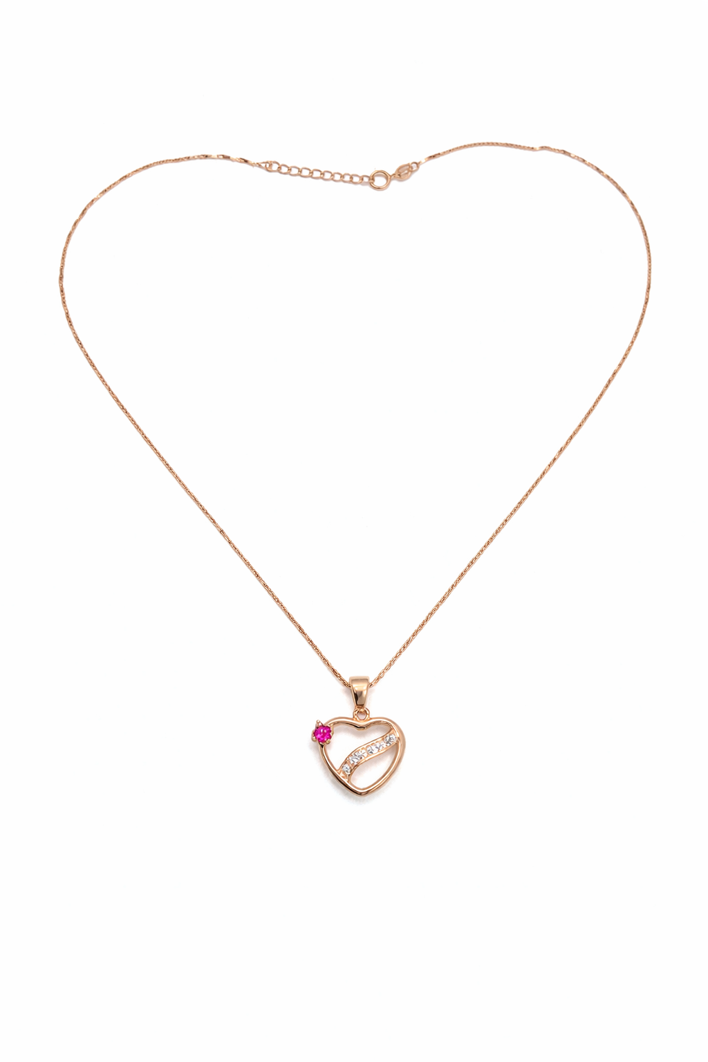925 Sterling Silver Pendant Rose Gold Plated