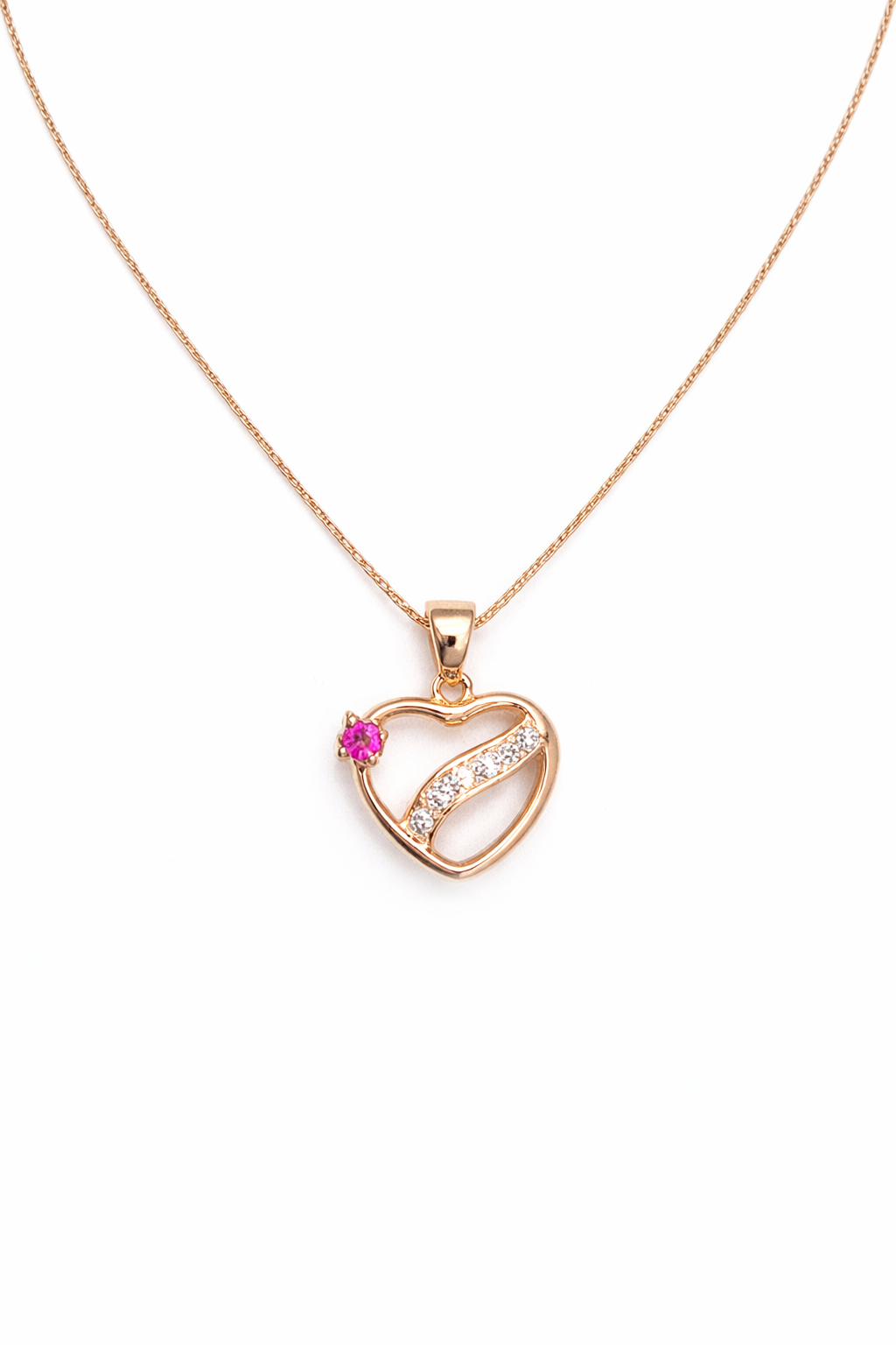 925 Sterling Silver Pendant Rose Gold Plated