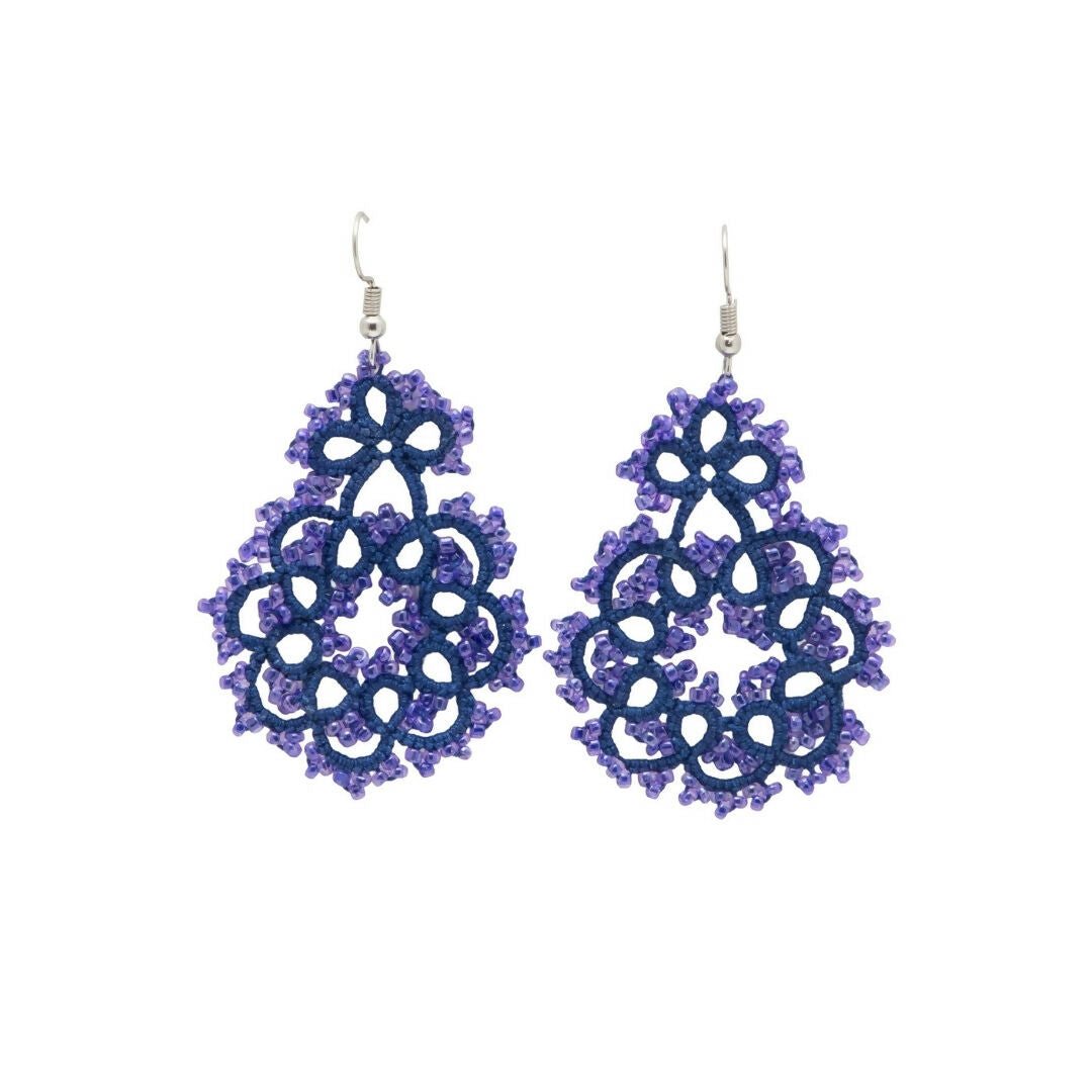 Indigo Whirl Earrings