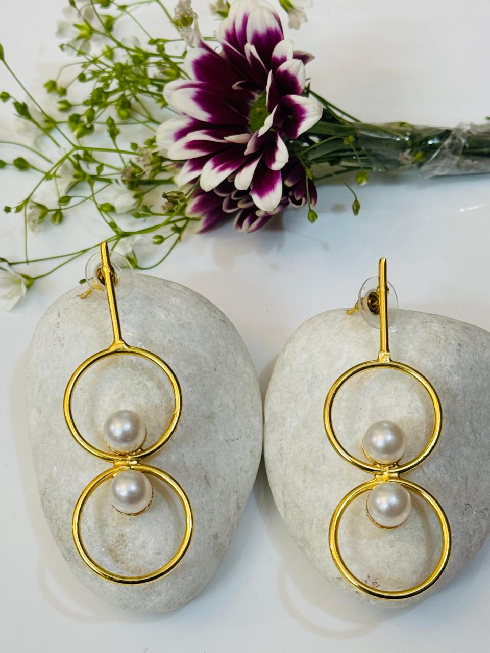 Pearl Harmony Dangler Earrings