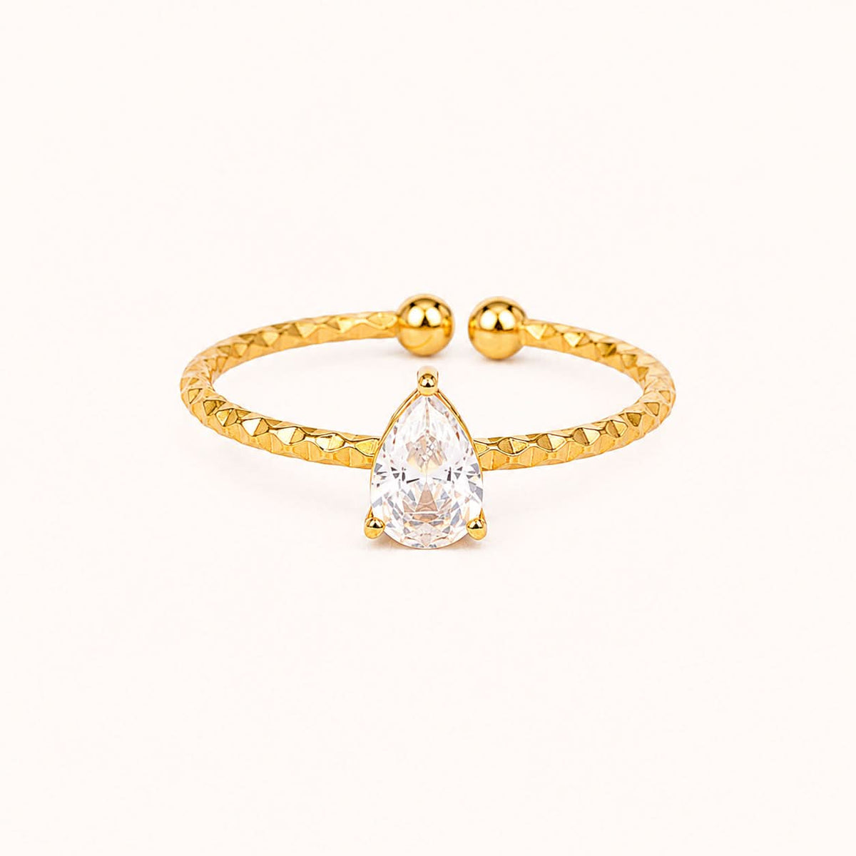 Pear-Cut Glow Ring