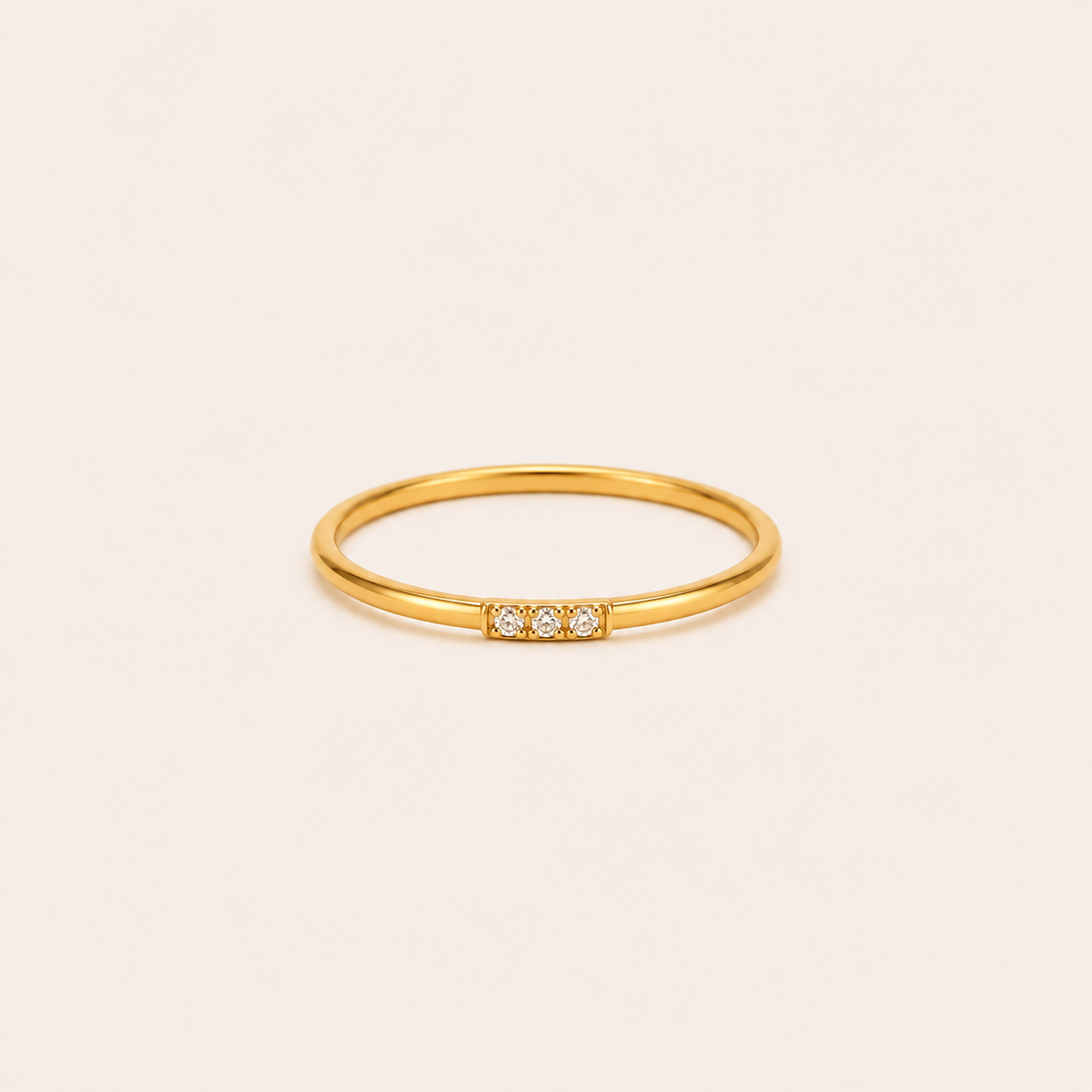 18K Gold Plated Triple Spark Gold Ring for Women | Anti Tarnish
