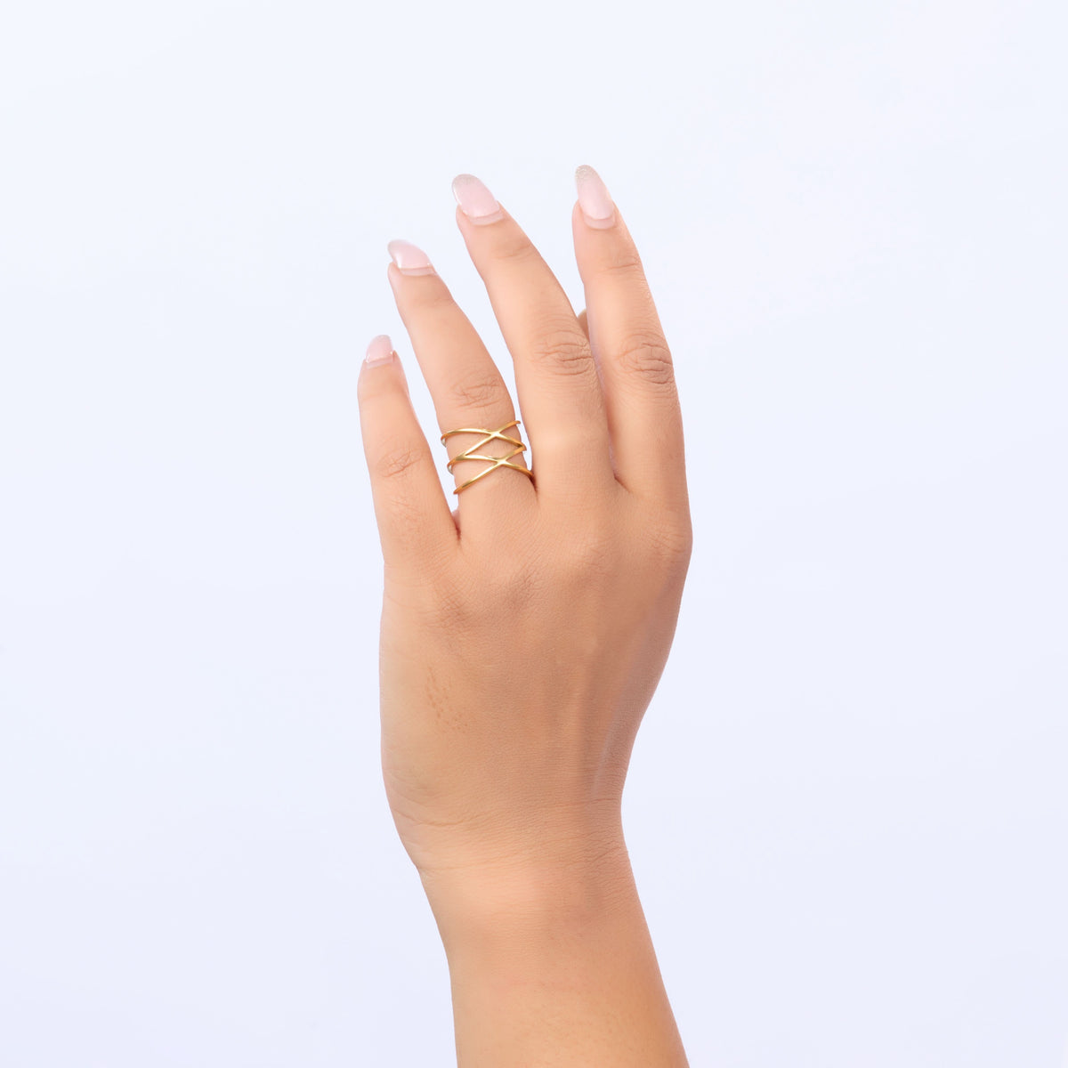 18K Gold Plated Triple-Layered Cage Ring for Women | Anti Tarnish