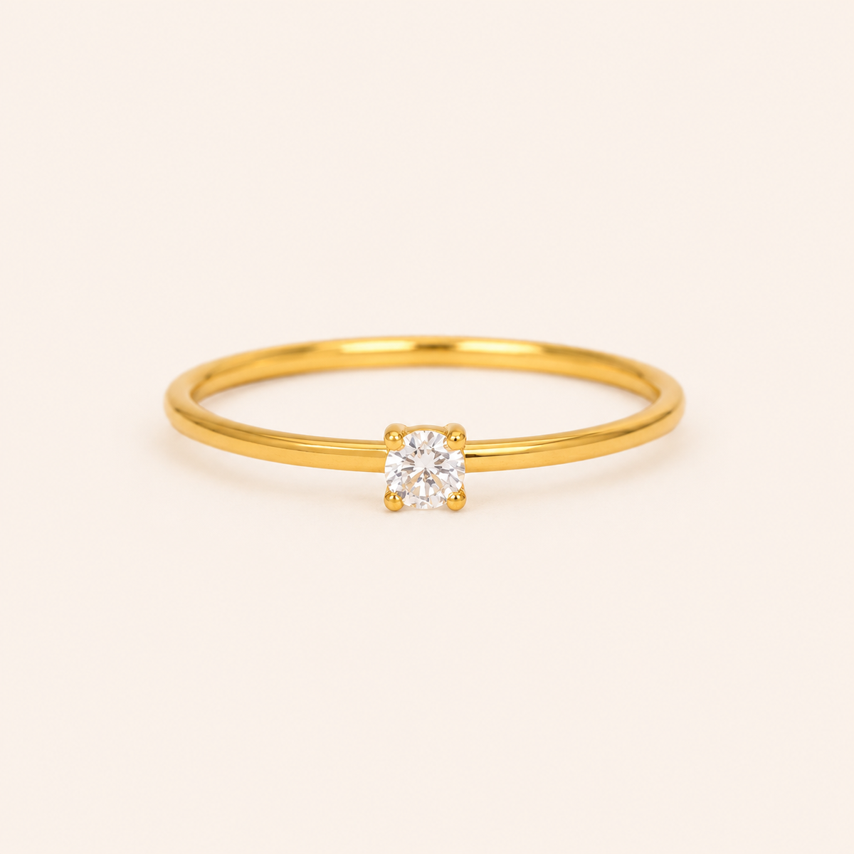 18K Gold Plated Nova Halo Orbital Ring for Women | Anti Tarnish